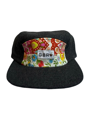 5 panel - charcoal/wool