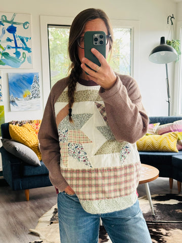 Quilt-Knit Scrap Sweatshirt - med