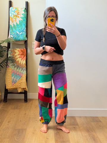 Scrap Fleece Pants - 27” waist (low rise/no pockets)