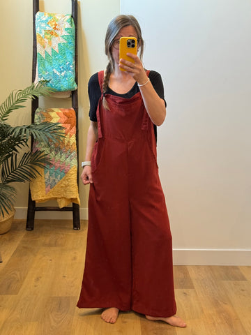 Wide Leg Overalls - sm/med