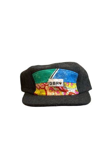 5 panel - charcoal/wool