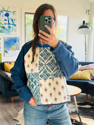 Quilt-Scrap Sweatshirt - med/lg