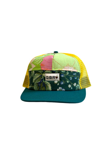 Trucker - turquoise brim/yellow mesh