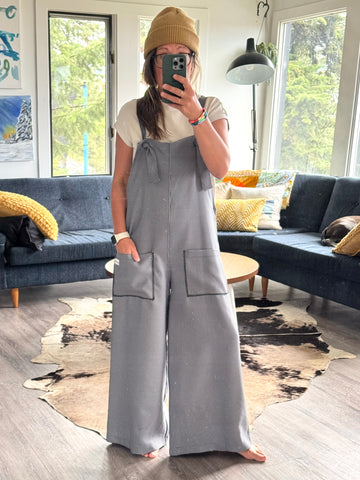 Wide Leg Overalls - sm/med