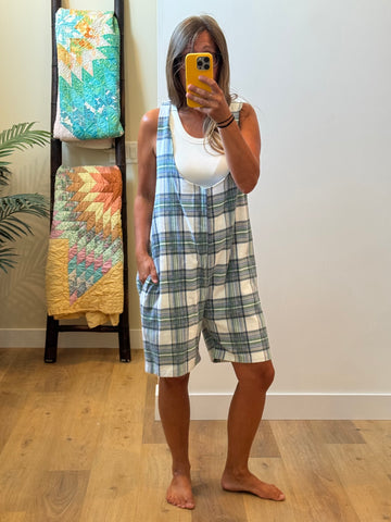 Overall Shorts - med (flannel)