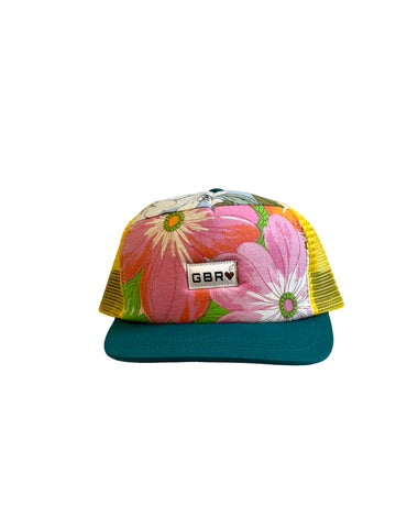 Trucker - turquoise brim/yellow mesh