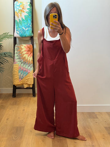 Wide Leg Overalls - sm/med