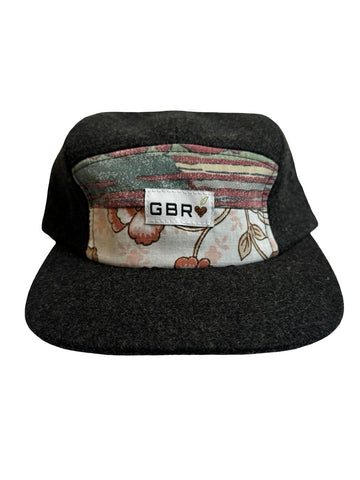 5 panel - charcoal/wool