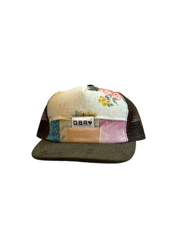 Trucker - olive cord brim/brown mesh