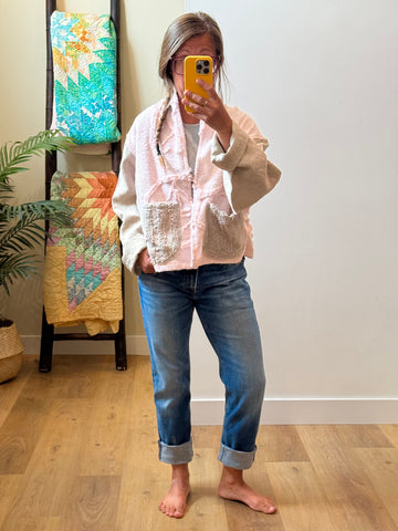 Light Jacket - Lg (Linen sleeves)