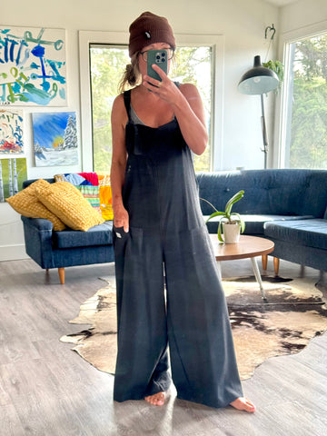 Wide Leg Overalls - sm/med