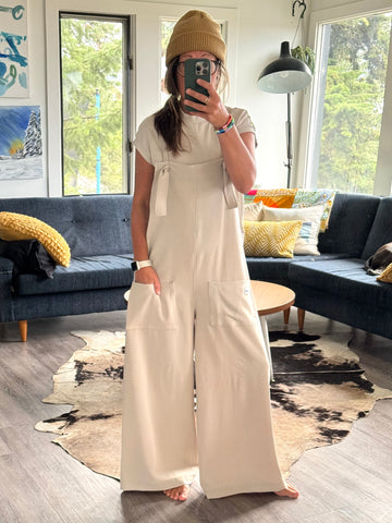 Wide Leg Overalls - sm/med