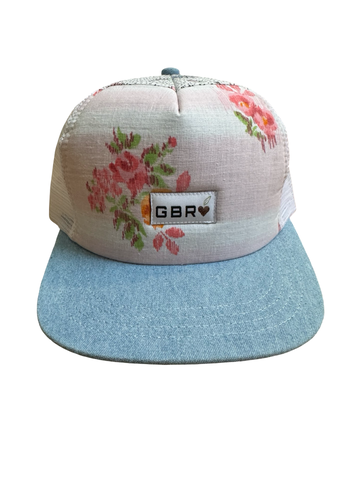 Trucker - light denim brim/white mesh