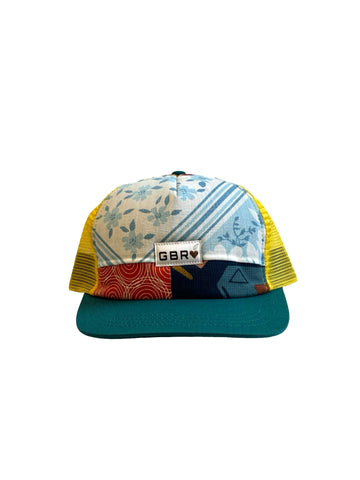Trucker - turquoise brim/yellow mesh