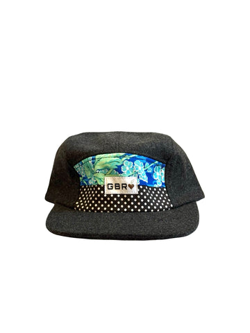 5 panel - charcoal/wool