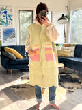 Vest - med (wool collar & pockets)