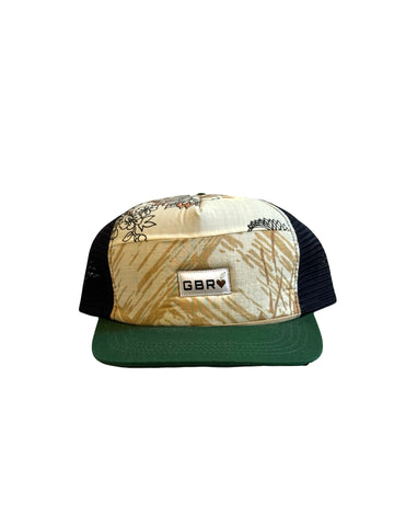 Trucker - green brim/navy mesh