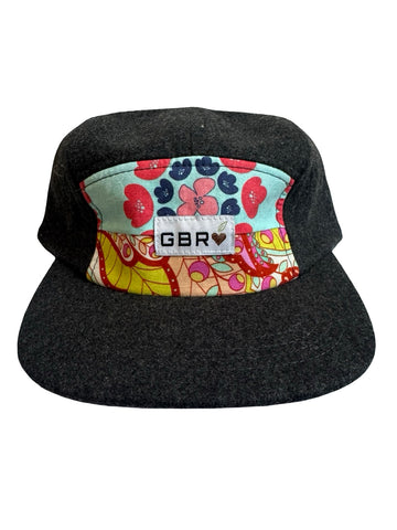 5 panel - charcoal/wool