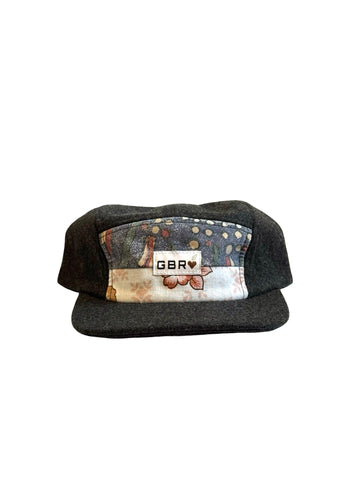 5 panel - charcoal/wool