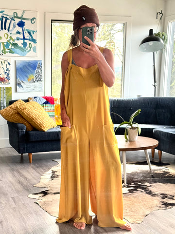 Wide Leg Overalls - Lg/XL