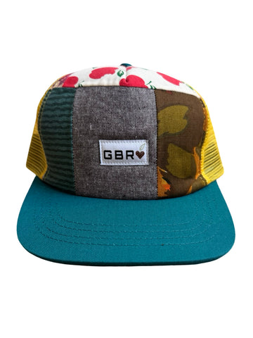 Trucker - turquoise brim/yellow mesh