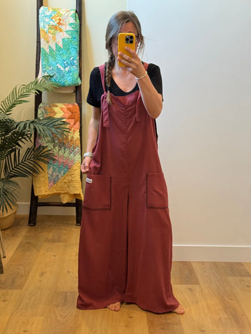 Wide Leg Overalls - Lg/XL