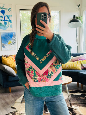 Quilt-Scrap Sweatshirt - med