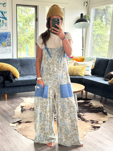 Wide Leg Overalls - sm/med