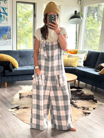 Wide Leg Overalls - sm/med