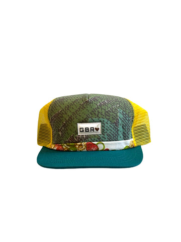 Trucker - turquoise brim/yellow mesh