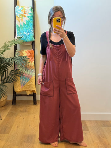 Wide Leg Overalls - sm/med