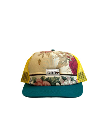 Trucker - turquoise brim/yellow mesh
