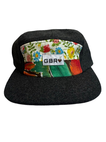 5 panel - charcoal/wool