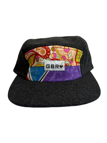 5 panel - charcoal/wool