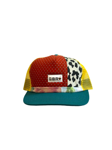 Trucker - turquoise brim/yellow mesh
