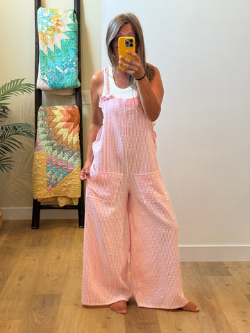 Wide Leg Overalls - sm/med