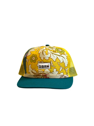 Trucker - turquoise brim/yellow mesh