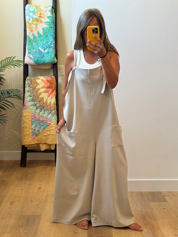 Wide Leg Overalls - Lg/XL