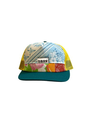 Trucker - turquoise brim/yellow mesh