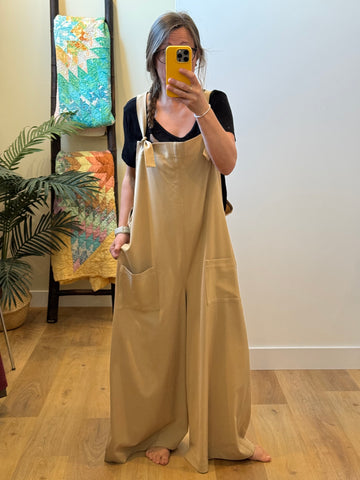 Wide Leg Overalls - Lg/XL