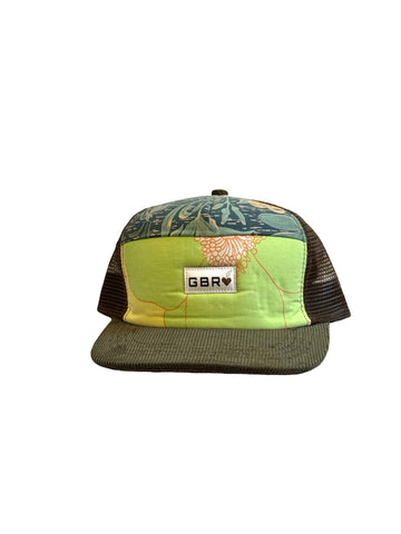 Trucker - olive cord brim/brown mesh