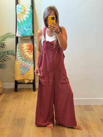 Wide Leg Overalls - sm/med