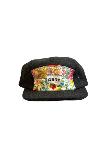 5 panel - charcoal/wool