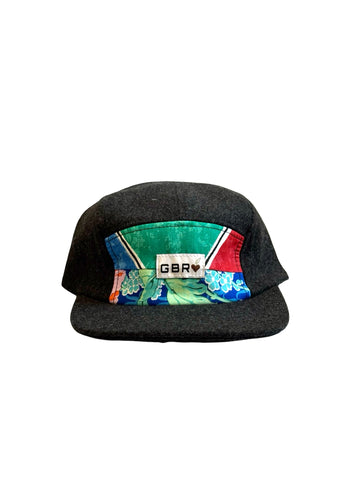 5 panel - charcoal/wool