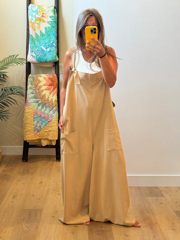 Wide Leg Overalls - Lg/XL