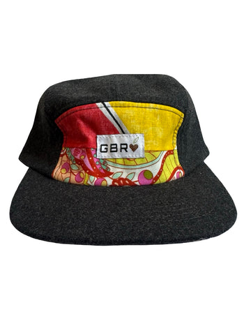 5 panel - charcoal/wool