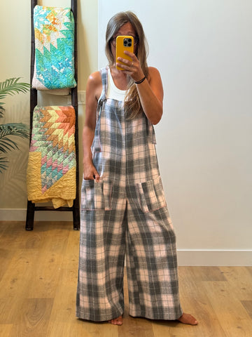 Wide Leg Overalls - sm/med
