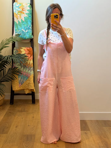 Wide Leg Overalls - sm/med
