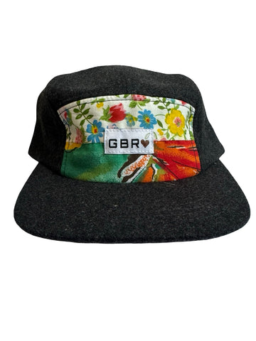 5 panel - charcoal/wool