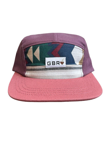5 panel - pink brim/purple top